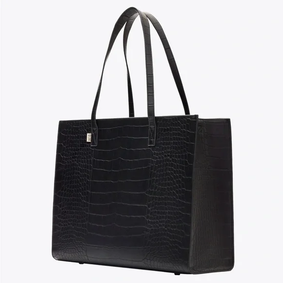 Beis | The Large Work Tote | Black Croc - Picture 3 of 17
